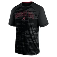 Men's Fanatics Black Alabama Crimson Tide Arch Outline Raglan T-Shirt