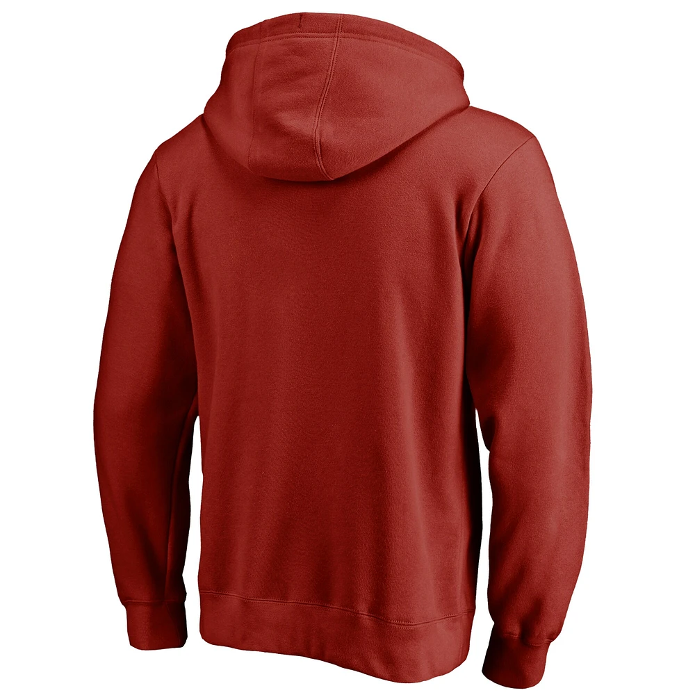 Sweat à capuche avec logo dégradé Fanatics Cardinal Alabama Crimson Tide pour hommes