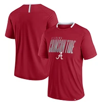 T-shirt pour homme Fanatics Crimson Alabama Tide Defender Fade Slant