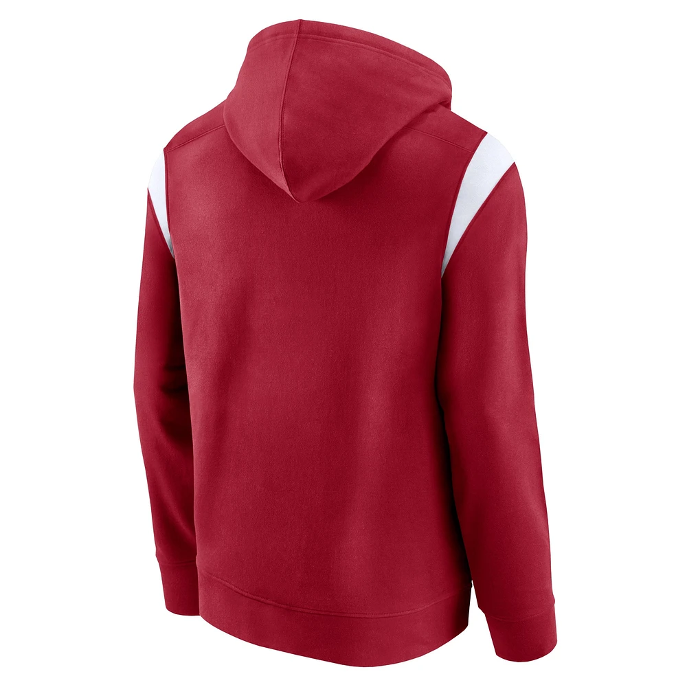 Men's Fanatics Crimson Alabama Tide Gym Rat Pullover Hoodie