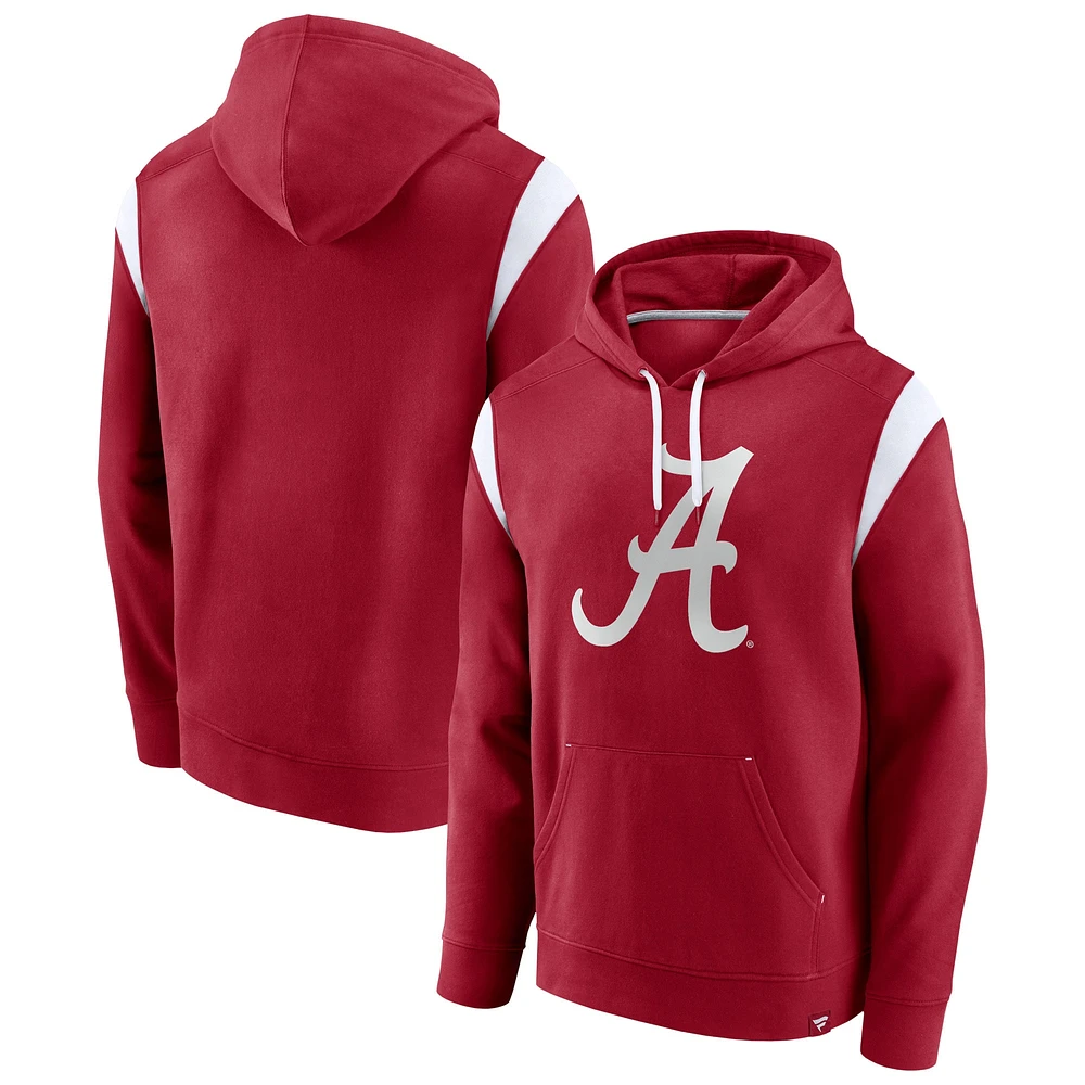 Men's Fanatics Crimson Alabama Tide Gym Rat Pullover Hoodie