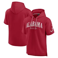 Sweat à capuche manches courtes pour hommes Fanatics Crimson Alabama Tide Ready