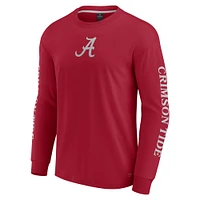 T-shirt à manches longues pour hommes Fanatics Crimson Alabama Tide Strive