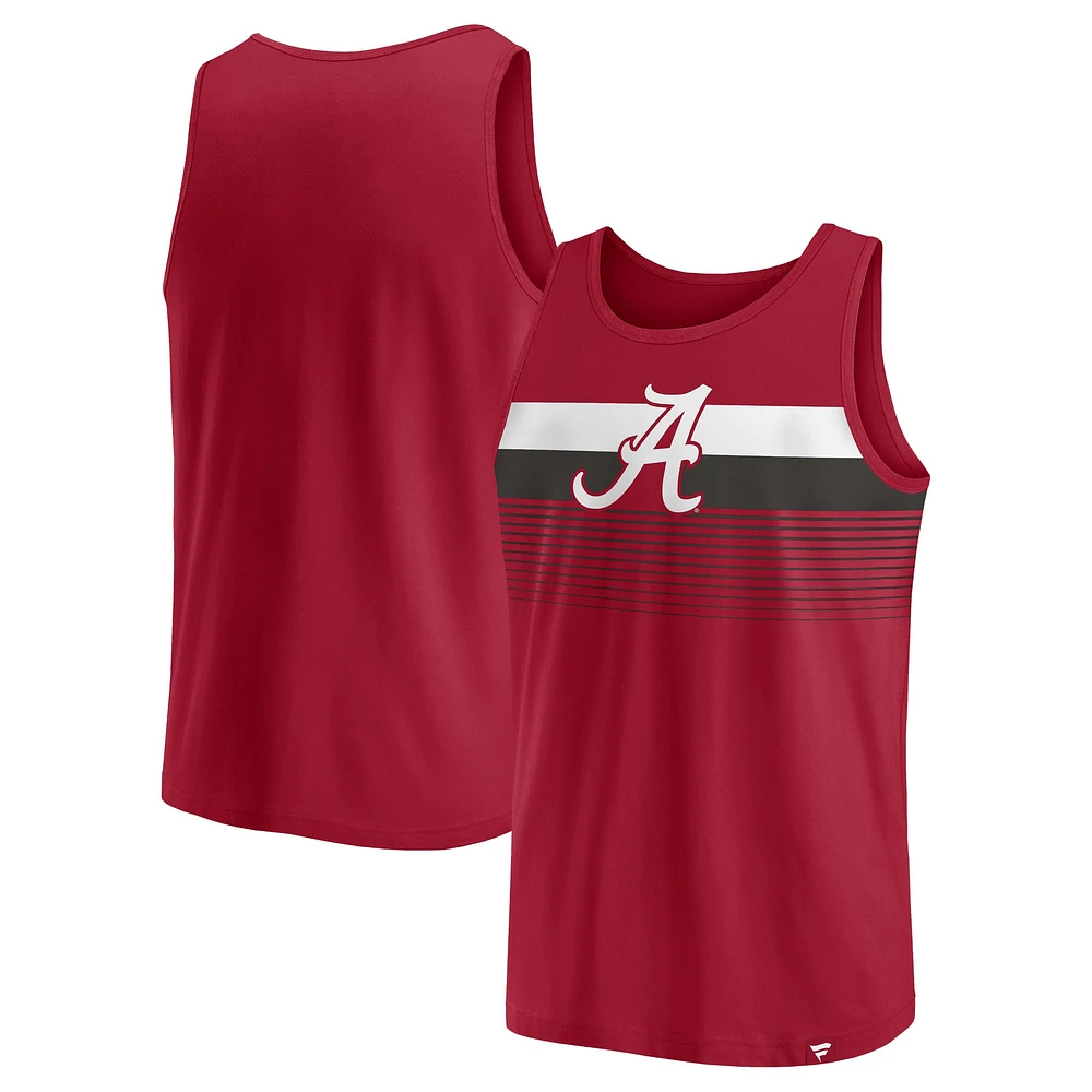 Débardeur Fanatics Crimson Alabama Tide Wild Game pour hommes