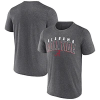 T-shirt à manches longues Fanatics Heather Charcoal Alabama Crimson Tide Outline pour homme