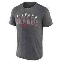T-shirt à manches longues Fanatics Heather Charcoal Alabama Crimson Tide Outline pour homme