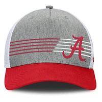 Casquette ajustable pour homme Fanatics Heather Grey/Crimson Alabama Crimson Tide Profile Trucker