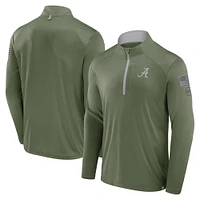 Veste zippée quart de tour pour homme Fanatics Olive Alabama Crimson Tide OHT Military Appreciation Defender