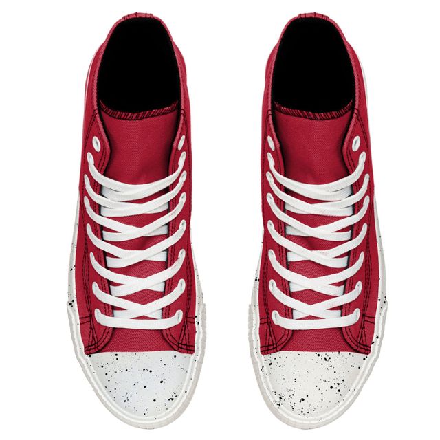 Baskets montantes FOCO Alabama Crimson Tide Paint Splatter pour hommes