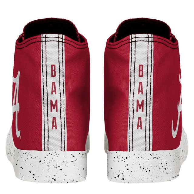 Baskets montantes FOCO Alabama Crimson Tide Paint Splatter pour hommes