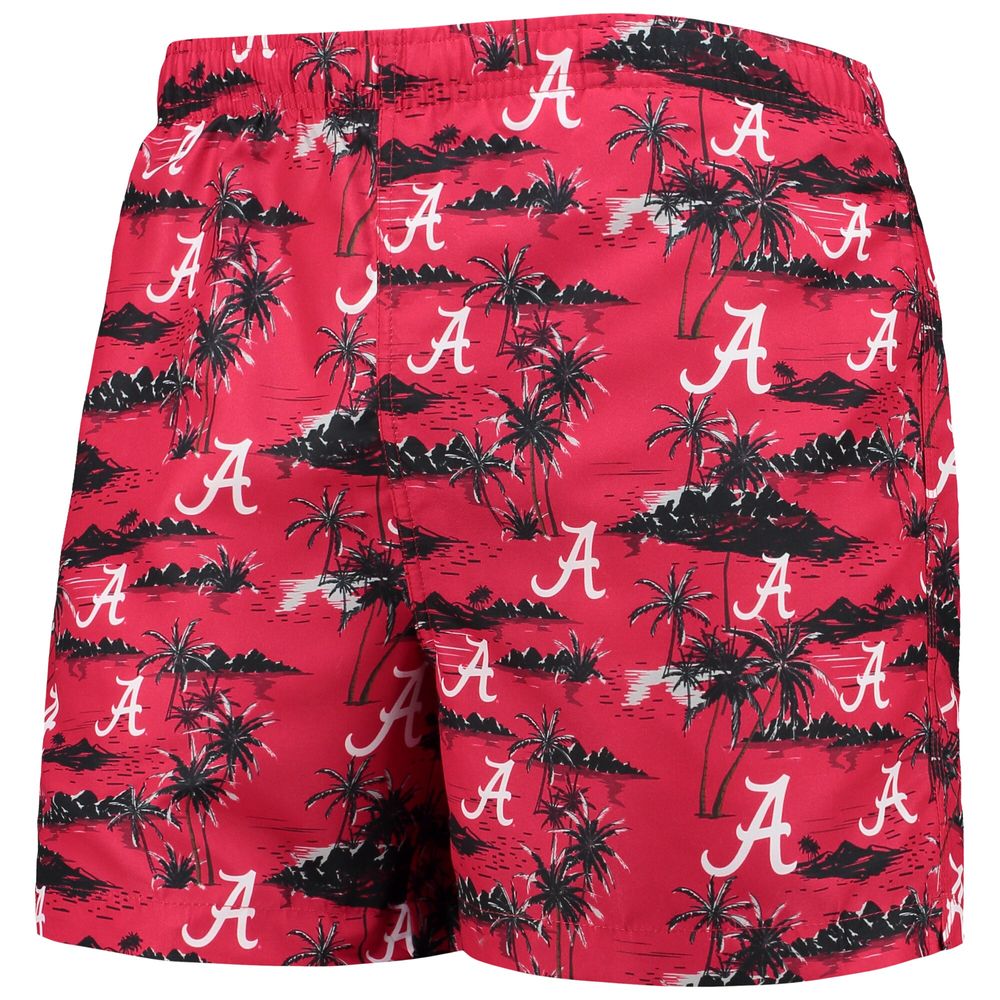 Men's FOCO Crimson Alabama Tide Island Palm Swim Trunks