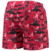 Men's FOCO Crimson Alabama Tide Island Palm Swim Trunks