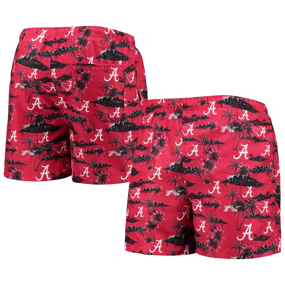 Men's FOCO Crimson Alabama Tide Island Palm Swim Trunks