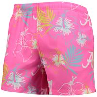 Men's FOCO Pink Alabama Crimson Tide Neon Floral Swim Trunks