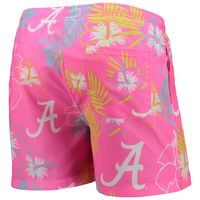 Men's FOCO Pink Alabama Crimson Tide Neon Floral Swim Trunks