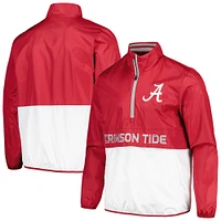 Men's G-III Sports by Carl Banks Crimson Alabama Tide Cornerman Half-Zip Top