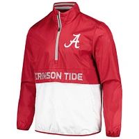 Men's G-III Sports by Carl Banks Crimson Alabama Tide Cornerman Half-Zip Top