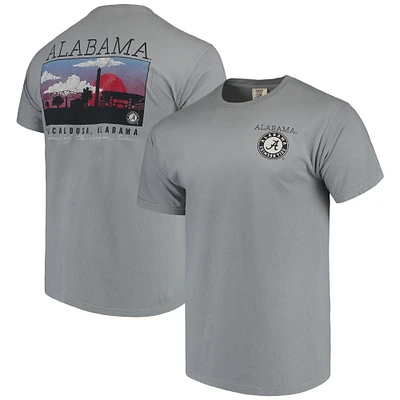 T-shirt gris Alabama Crimson Tide Comfort Colors Campus Scenery pour homme