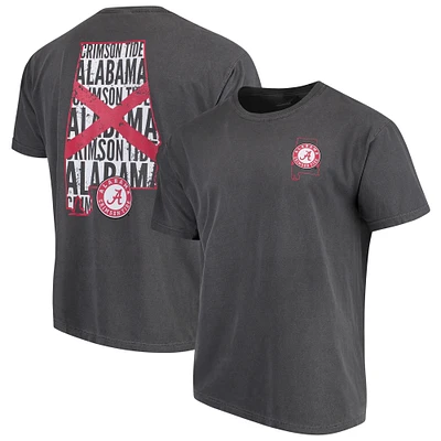 T-shirt gris Alabama Crimson Tide Flag Local Comfort Color pour homme