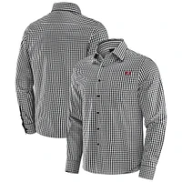 Chemise boutonnée à manches longues pour homme J. Palmer Black Alabama Crimson Tide non rentrable