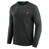 T-shirt à manches longues pour homme J. Palmer Black Alabama Crimson Tide