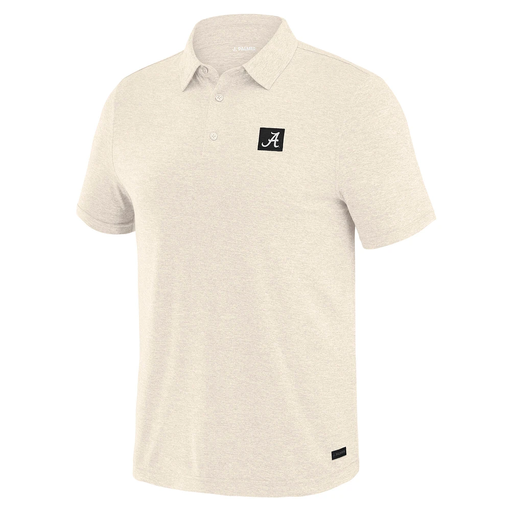 Polo à quatre points blanc Alabama Crimson Tide de J. Palmer pour homme