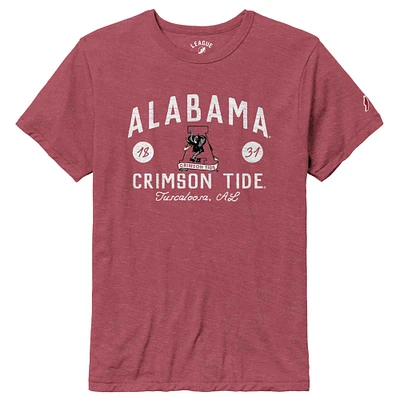 Men's League Collegiate Wear Crimson Alabama Tide Bendy Arch Victory Falls Tri-Blend T-Shirt