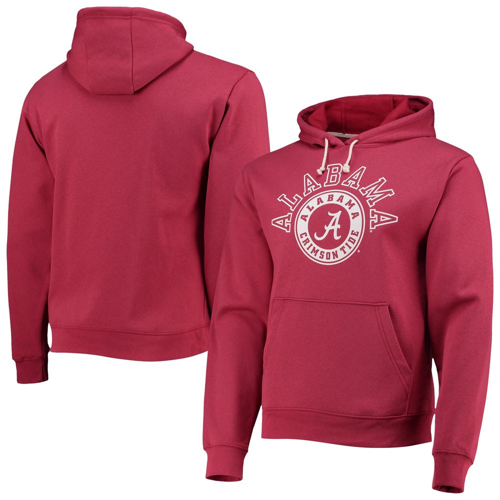 Men's League Collegiate Wear Crimson Alabama Tide Seal Neuvo Essential Fleece Pullover Hoodie