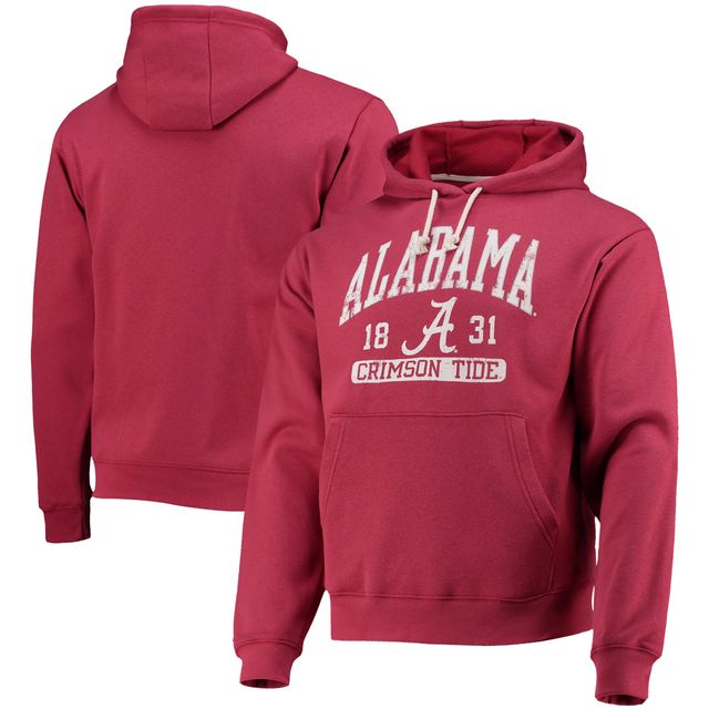 Hommes League Collegiate Wear Crimson Alabama Tide Volume Up Essential Fleece Pullover Hoodie