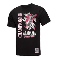 Men's Mitchell & Ness  Black Alabama Crimson Tide Retro Brush Mineral Wash T-Shirt