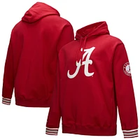 Men's Mitchell & Ness Crimson Alabama Tide Chainstich Fleece Pullover Hoodie