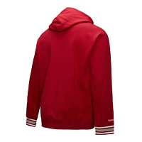 Men's Mitchell & Ness Crimson Alabama Tide Chainstich Fleece Pullover Hoodie