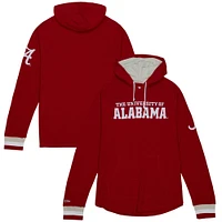 Sweat à capuche raglan légendaire Mitchell & Ness Crimson Alabama Tide pour hommes