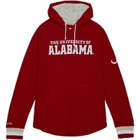 Sweat à capuche raglan légendaire Mitchell & Ness Crimson Alabama Tide pour hommes