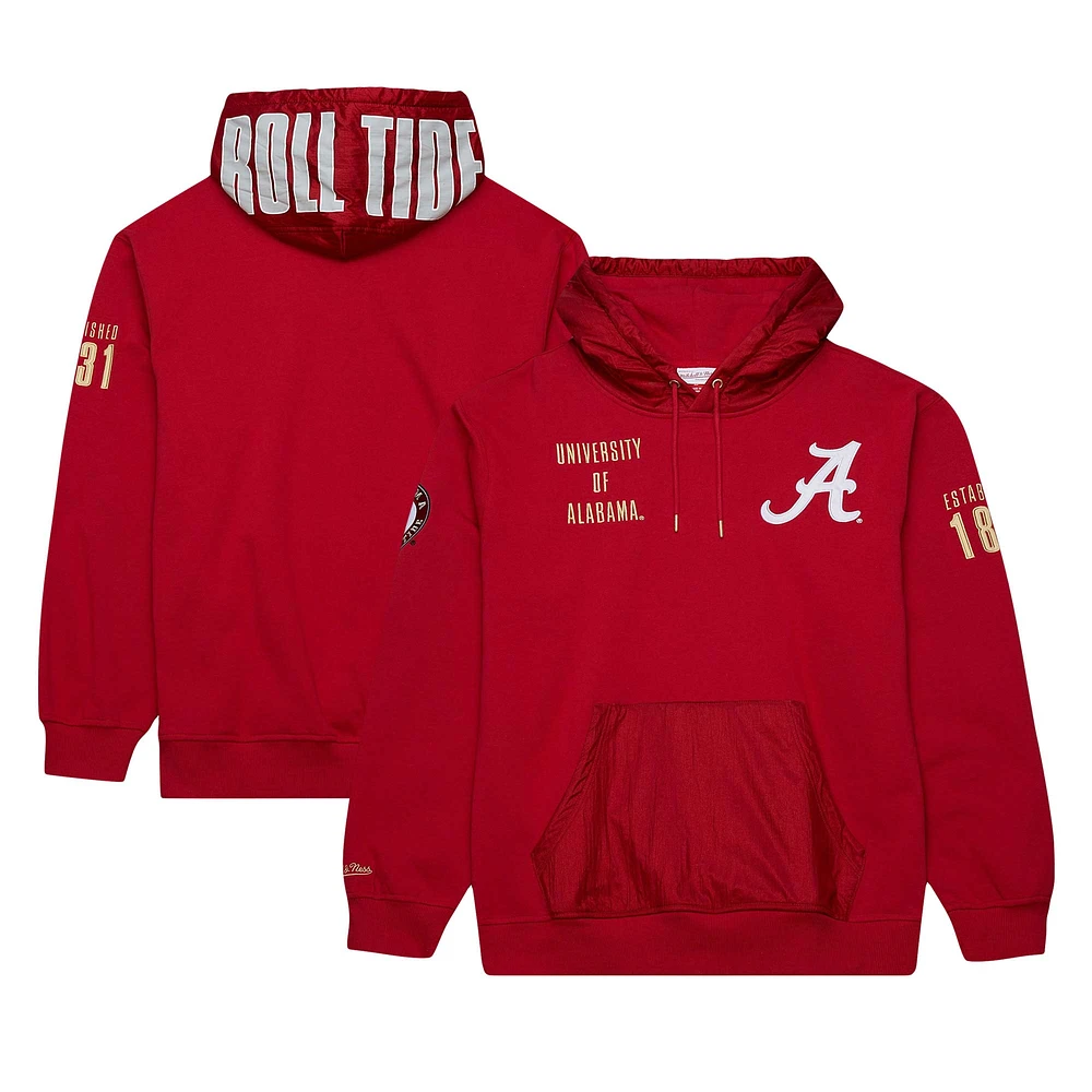 Sweat à capuche Mitchell & Ness Crimson Alabama Tide Team OG 2.0 pour hommes