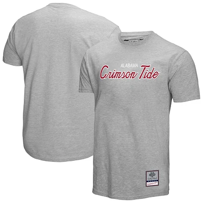 T-shirt gris Mitchell & Ness pour homme avec inscription Alabama Crimson Tide Elite