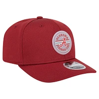 Casquette ajustable extensible à boutons-pression New Era Crimson Alabama Crimson Tide Patched 9SEVENTY pour homme