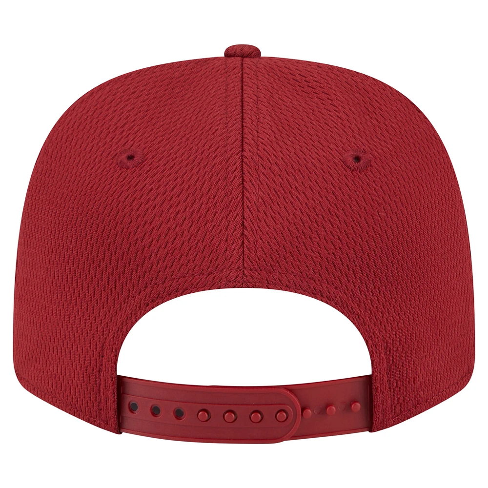 Men's New Era Crimson Alabama Crimson Tide Patched 9SEVENTY Stretch-Snap Adjustable Hat