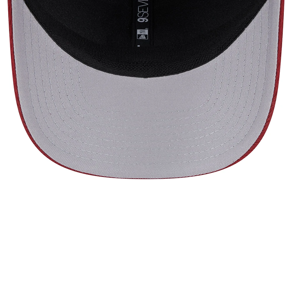 Men's New Era Crimson Alabama Crimson Tide Patched 9SEVENTY Stretch-Snap Adjustable Hat