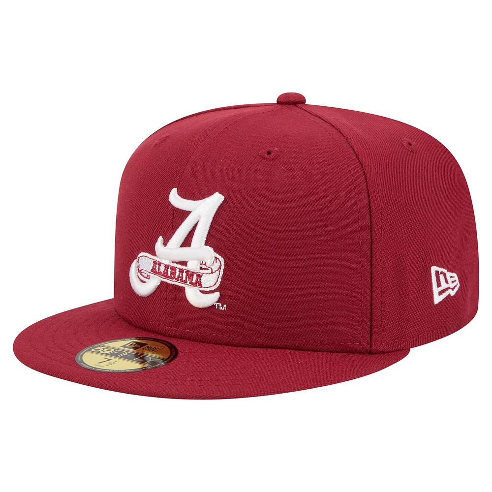 Casquette ajustée 59FIFTY Crimson Alabama Vault pour homme de New Era