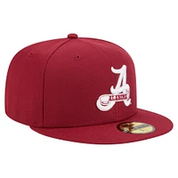 Casquette ajustée 59FIFTY Crimson Alabama Vault pour homme de New Era