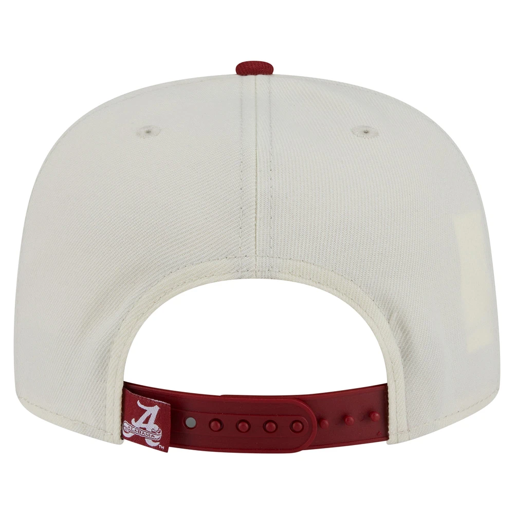 Men's New Era White Alabama Crimson Tide Collegiate 9FIFTY A-Frame Snapback Hat