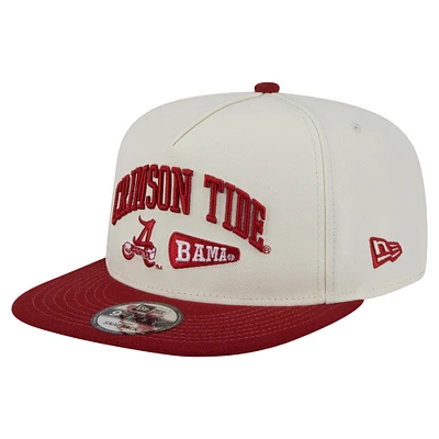 Men's New Era White Alabama Crimson Tide Collegiate 9FIFTY A-Frame Snapback Hat