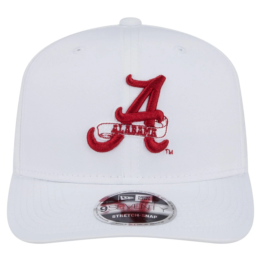 Men's New Era White Alabama Crimson Tide Perform Vault 9SEVENTY Stretch-Snap Hat