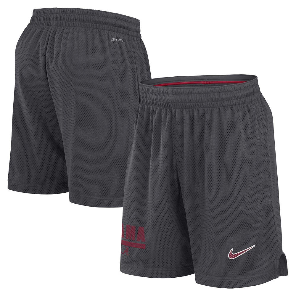 Short Nike Anthracite Alabama Crimson Tide 2024 Sideline Performance Mesh pour homme