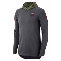 Men's Nike Anthracite Alabama Crimson Tide Military Long Sleeve Hoodie T-Shirt