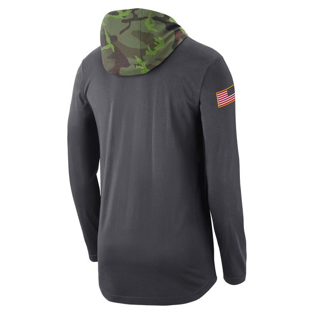 T-shirt à capuche manches longues Nike Alabama Crimson Tide Military pour homme, anthracite