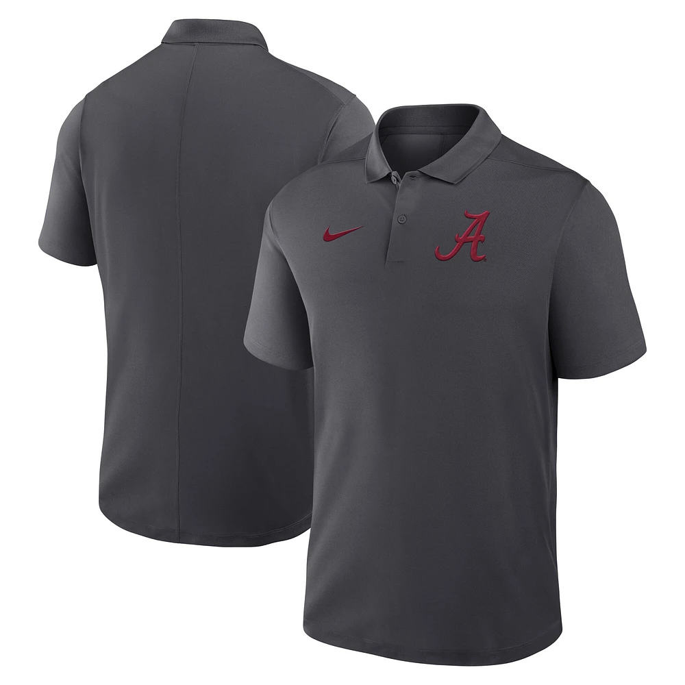 Polo Nike Anthracite Alabama Crimson Tide Primetime Victory Performance pour homme