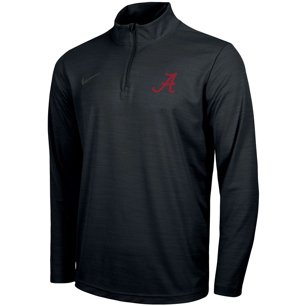 Veste de performance à quart zip Nike Alabama Crimson Tide Intensity pour homme, noir