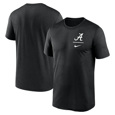 T-shirt Nike Performance Legend pour homme avec logo principal Alabama Crimson Tide noir